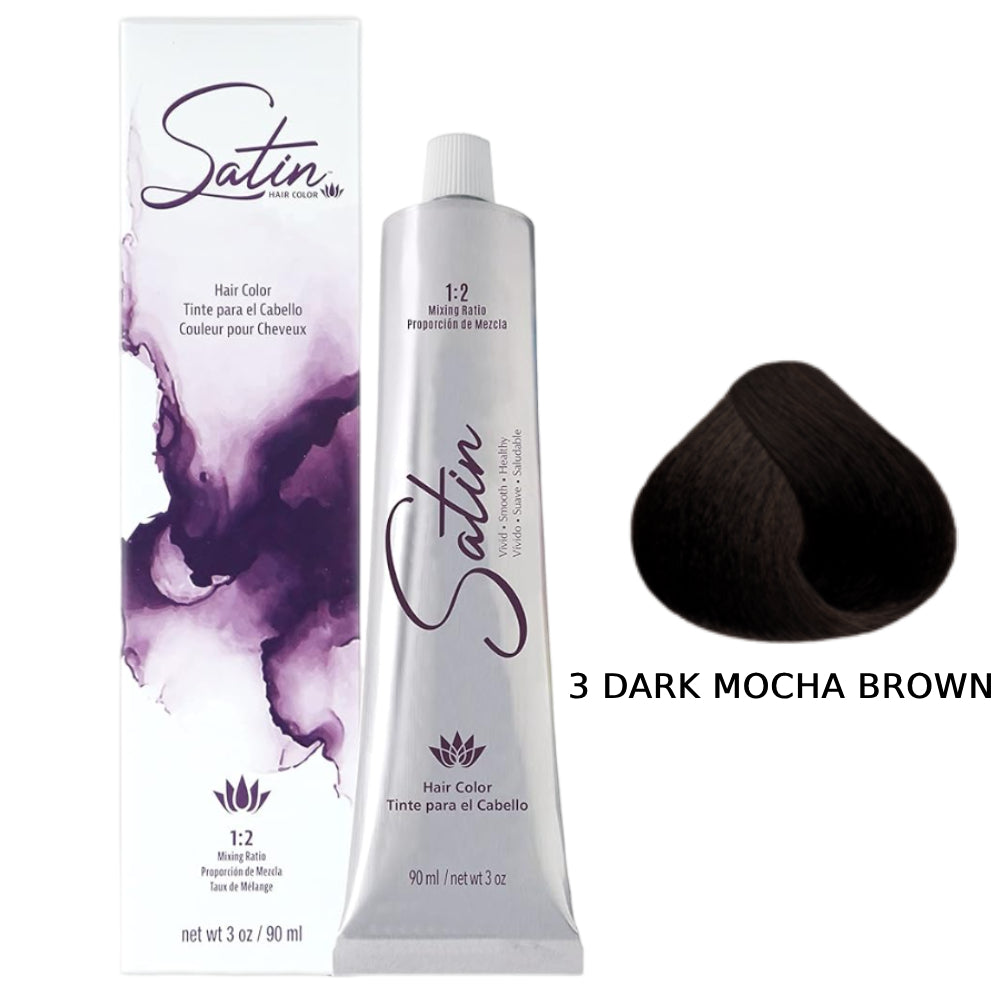 Satin Hair Color 3 oz - 3 Dark Mocha Brown