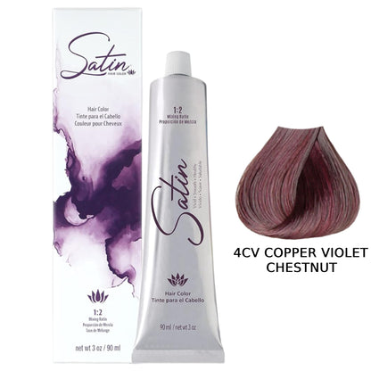 Satin Hair Color 3 oz - 4CV Copper Violet Chestnut