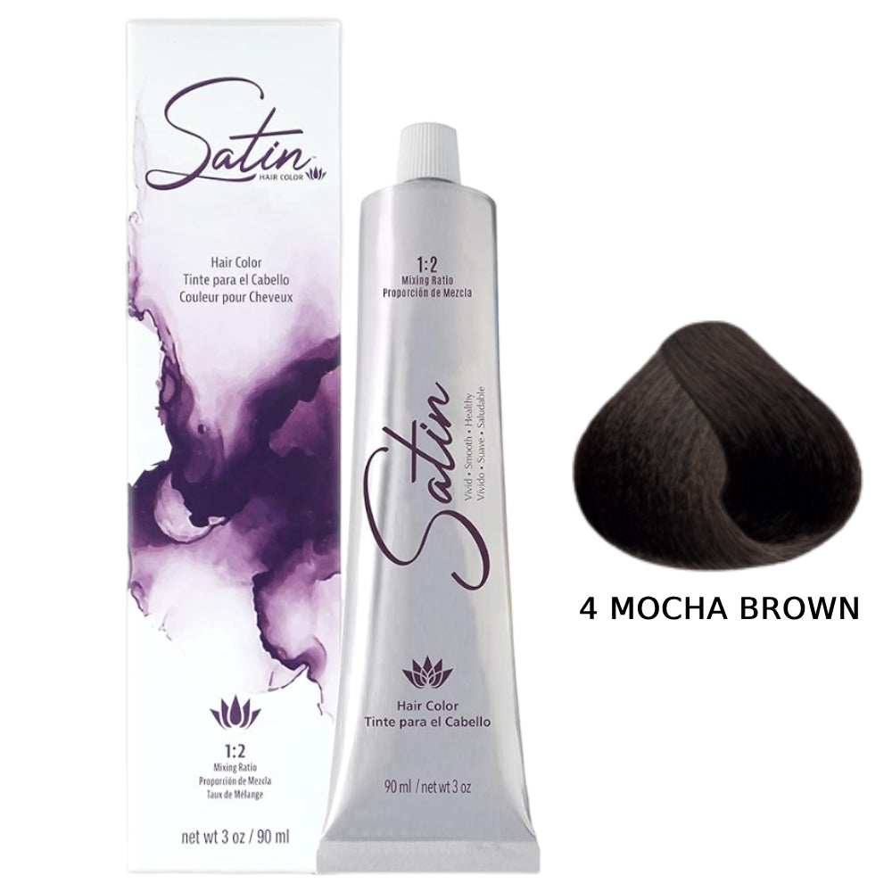 Satin Hair Color 3 oz - 4 Mocha Brown