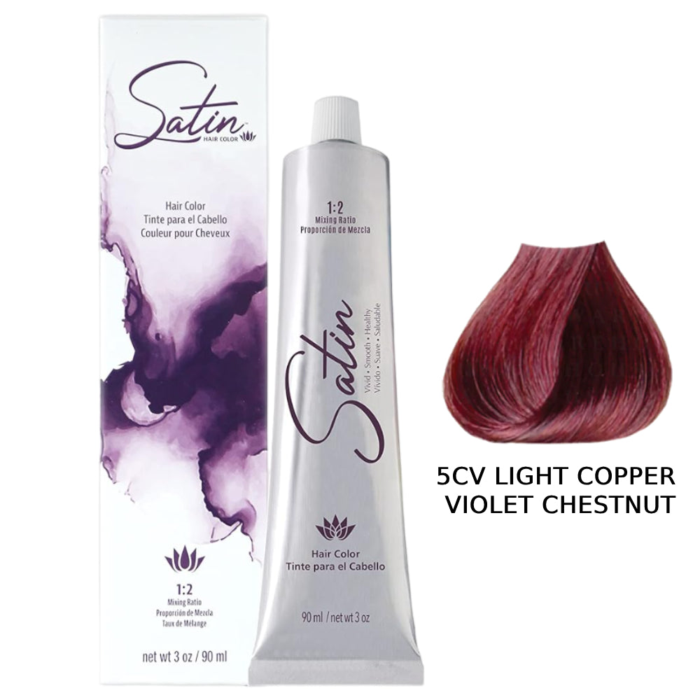 Satin Hair Color 3 oz - 5CV Light Copper Violet Chestnut