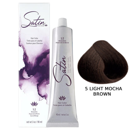 Satin Hair Color 3 oz - 5 Light Mocha Brown