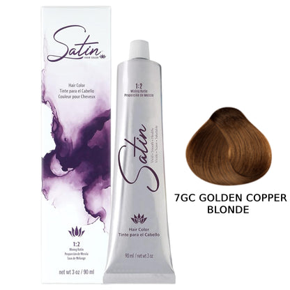 Satin Hair Color 3 oz - 7GC Golden Copper Blonde