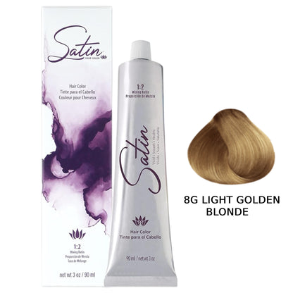 Satin Hair Color 3 oz - 8G Light Golden Blonde