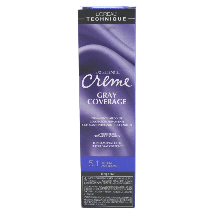 Loreal Professional Excellence Creme Hair ColorHair ColorLOREALColor: 5.1 Medium Ash Brown