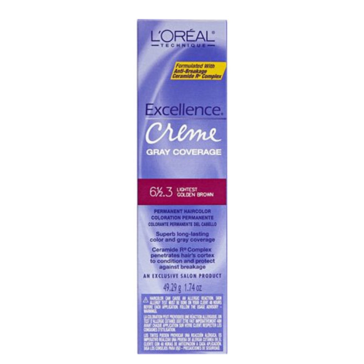 Loreal Professional Excellence Creme Hair ColorHair ColorLOREALColor: 6 1/2.3 Light Gold Brown