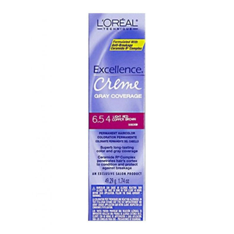 Loreal Professional Excellence Creme Hair ColorHair ColorLOREALColor: 6.54 Light Red Copper Brown