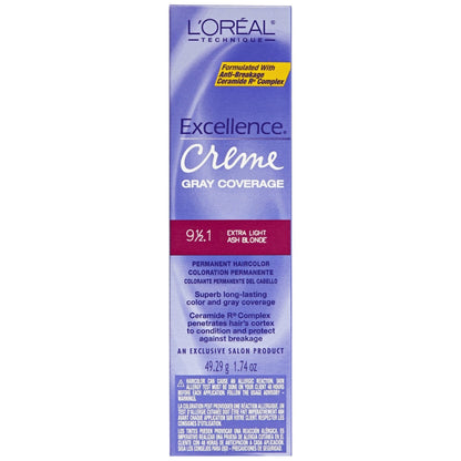 Loreal Professional Excellence Creme Hair ColorHair ColorLOREALColor: 9 1/2.1 Extra Light Ash Blonde