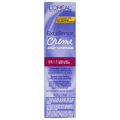 Loreal Professional Excellence Creme Hair ColorHair ColorLOREALColor: 9 1/2.13X Light Beige Blonde
