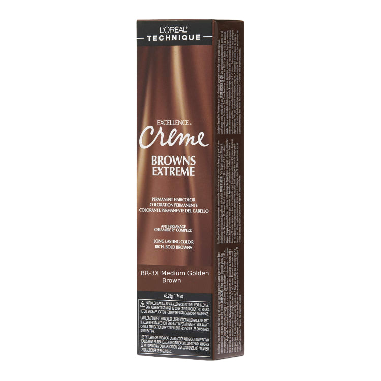 Loreal Professional Excellence Creme Hair ColorHair ColorLOREALColor: BR-3X Medium Golden Brown