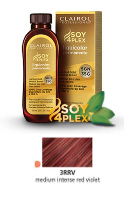 Clairol Soy Liquicolor Permanent Hair ColorHair ColorCLAIROLShade: 3RRV Medium Intense Red Violet