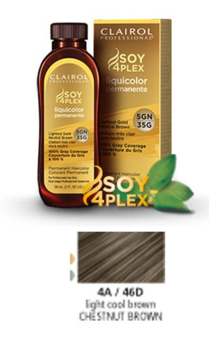 Clairol Soy Liquicolor Permanent Hair ColorHair ColorCLAIROLShade: 4A/46D Chestnut Brown