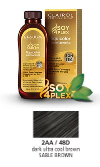 Clairol Soy Liquicolor Permanent Hair ColorHair ColorCLAIROLShade: 2AA/48D Sable Brown
