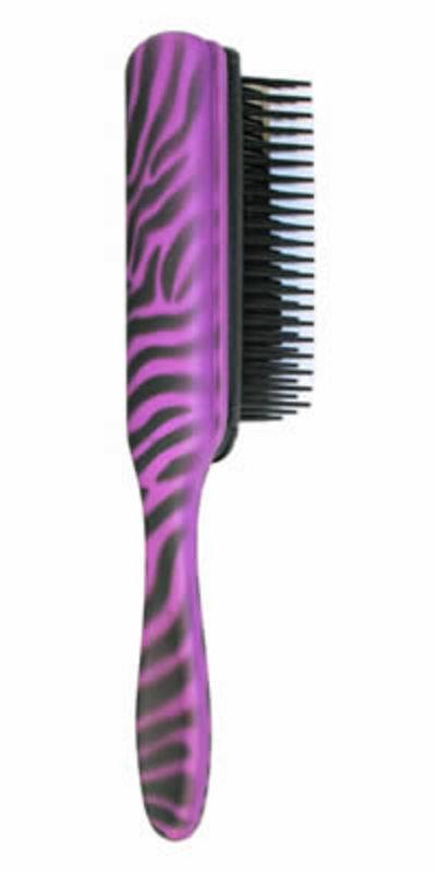 DENMAN CLASSIC 7-ROW PURPLE ZEBRA PRINT HANDLEHair BrushesDENMAN