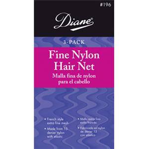DIANE NYLON HAIR NET-BLACK 3 CT.DIANE