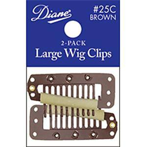 DIANE WIG CLIPS-LARGE BROWN 2-PACKDIANE