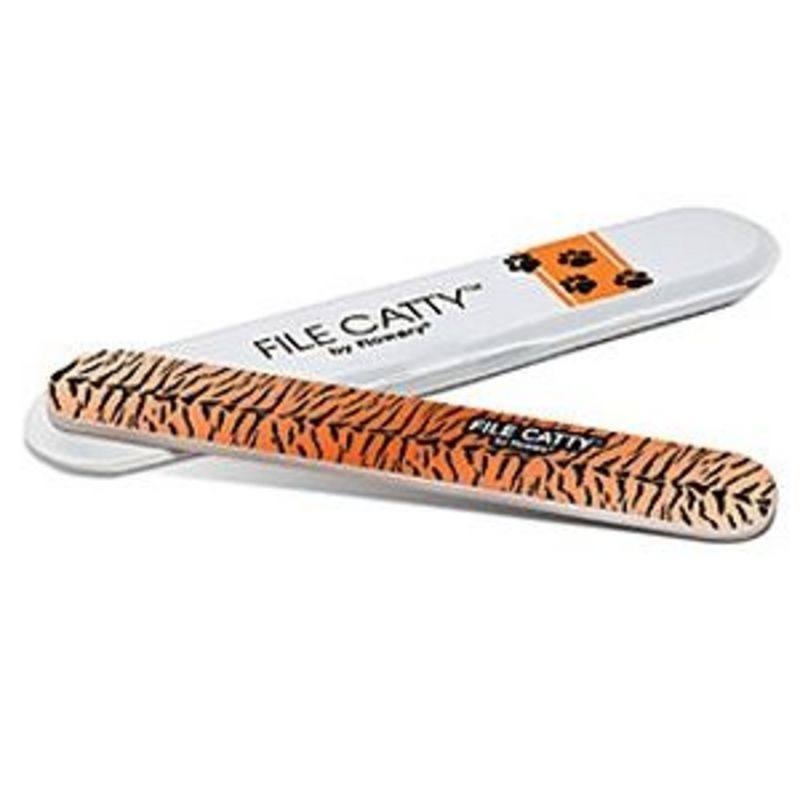 FLOWERY FILE CATTY NAIL FILE COMPACT-TIGER PAWS 5 InchNail FilesFLOWERY