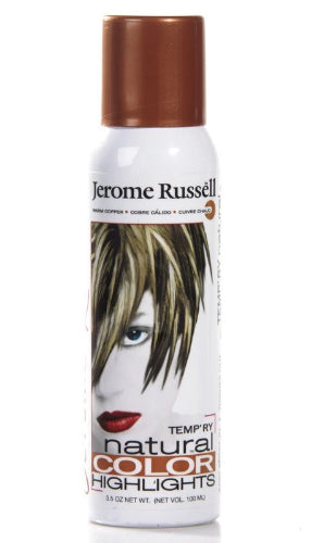 Jerome Russell Temp'ry Natural Color Highlights Spray 3.5 ozHair ColorJEROME RUSSELLShade: Warm Copper