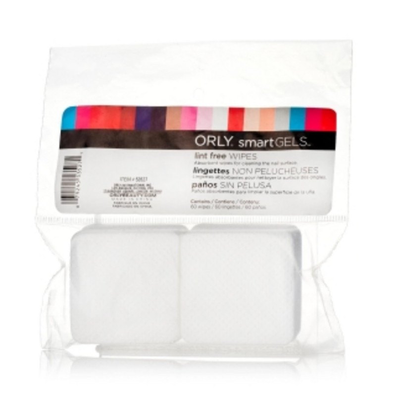 ORLY SMARTGELS LINT FREE WIPES 60 WIPESMakeup RemoversORLY