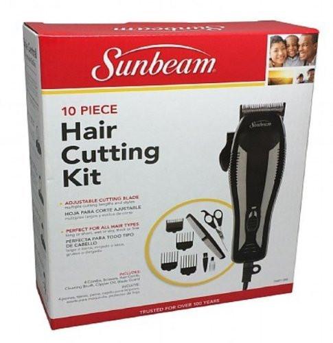 SunBeam 10 Piece Hair Cutting Clipper Kit Image Beauty