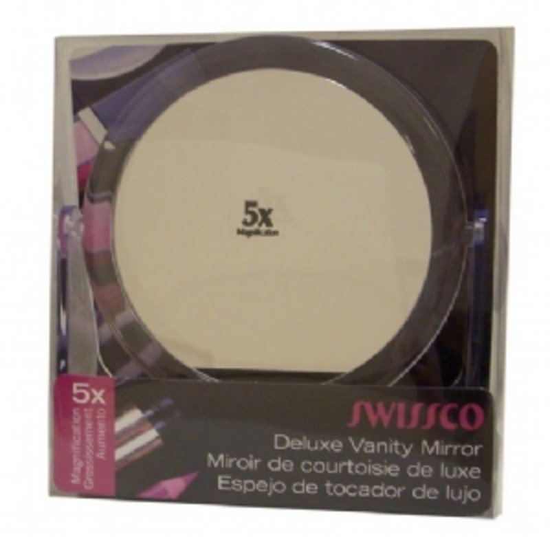 SWISSCO MIRROR 1X/5X DELUXE VANITY 5 INCH CLEAR ACRYLIC FRAMEMirrorsSWISSCO