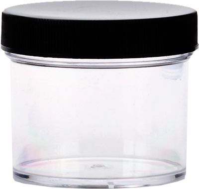 Tolco Clear Jar with Black Cap 2 oz.TOLCO