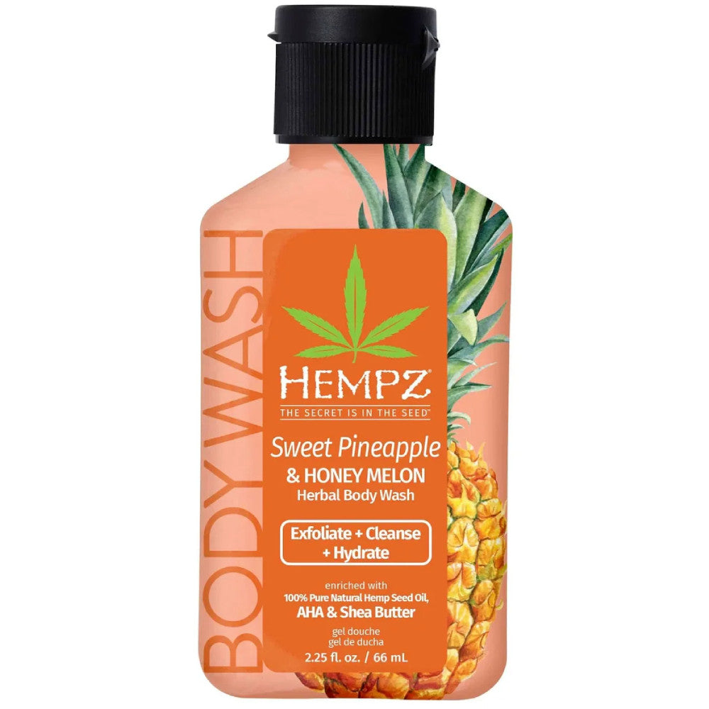 Hempz Sweet Pineapple And Honey Melon Herbal Body Wash 2.25 oz