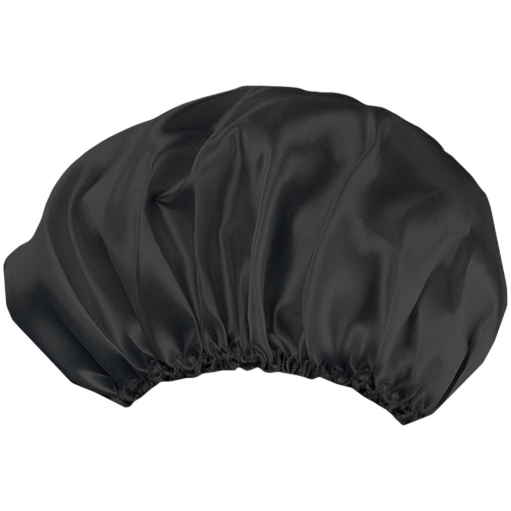 Betty Dain #620 Satin Curl Cap-Black