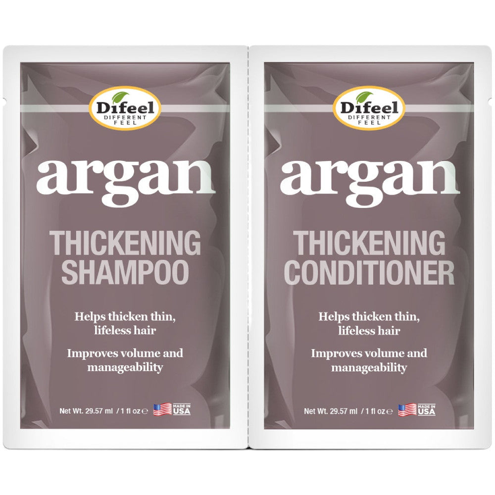 Difeel Shampoo and Conditioner Packet- Argan Thickening 2 x 1 oz