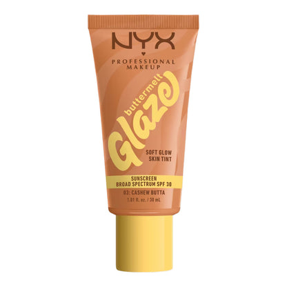 NYX Professional Buttermelt Glaze Soft Glow Skin Tint Spf30- Cashew Butta