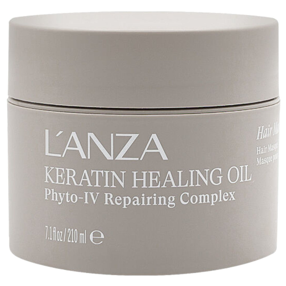 L'ANZA Keratin Healing Oil jar on a white background
