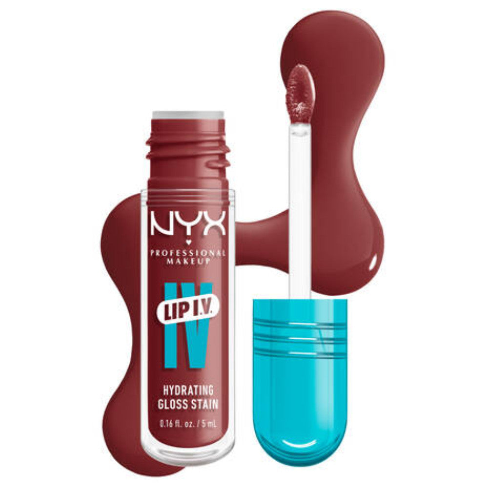 Nyx Professional Lip I.V. Hydrating Lip Gloss Stain-Drippin in Rose