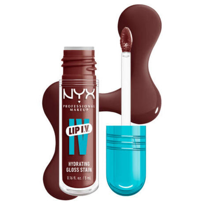 Nyx Professional Lip I.V. Hydrating Lip Gloss Stain-Mocha Me Wet