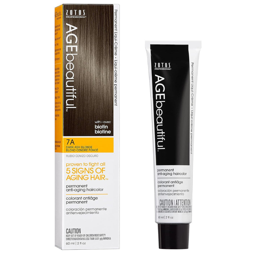 AGE Beautiful Permanent Hair Color 7A Dark Ash Blonde