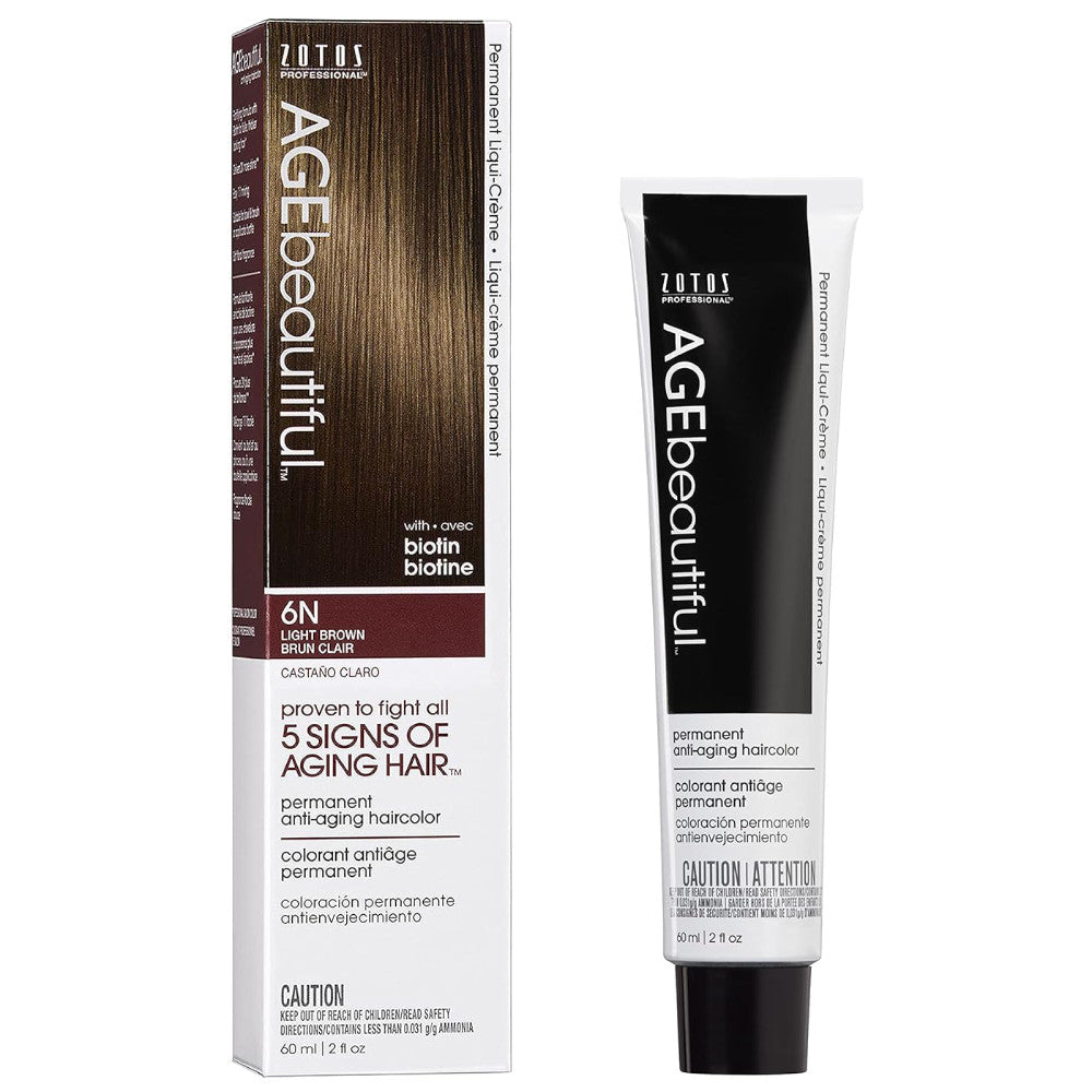 AGE Beautiful Permanent Hair Color 6N Light Brown