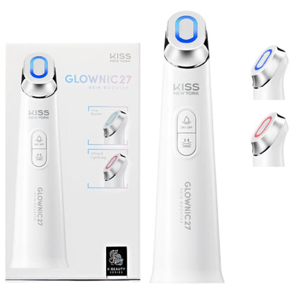 Kiss Glownic27 Microcurrent Facial Device Skin Booster for Absorption and Firming-White