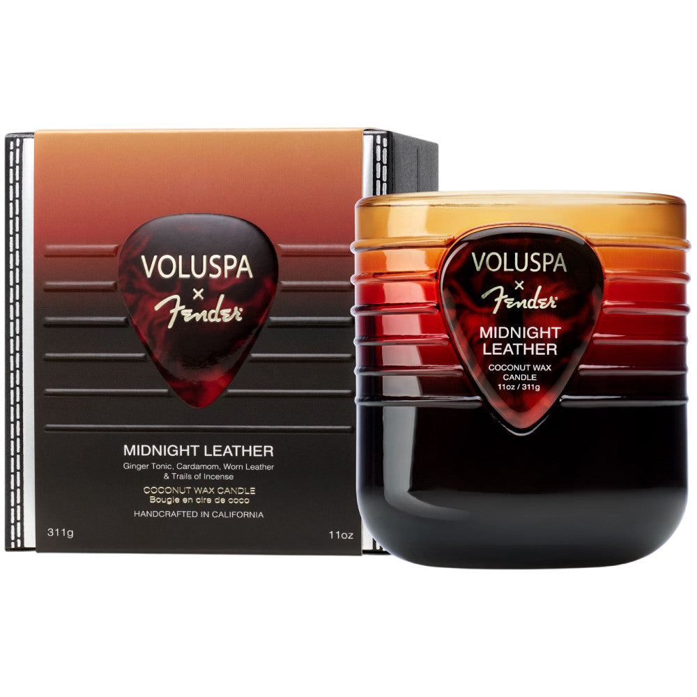 Voluspa Boxed Candle Midnight Leather-Fender Collection