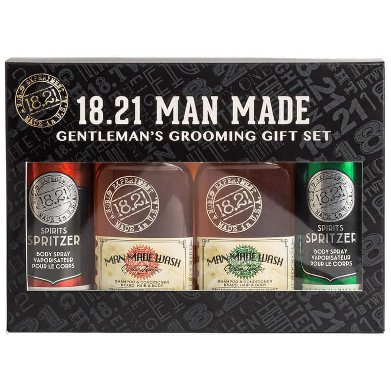 18.21 Man Made Sweet Tobacco and Spiced Vanilla Wash and Spritzer KitBody Care18.21 MAN MADE