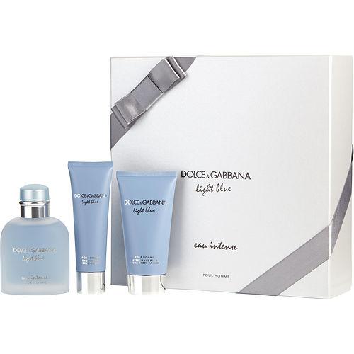 Dolce And Gabbana Light Blue Eau Intense Men's Gift Set 3 pcMen's FragranceDOLCE AND GABBANA