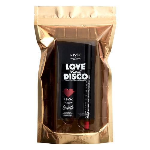 NYX Professional Love Lust Disco Suede Matte Lipstick Kit 3Lip ColorNYX PROFESSIONAL