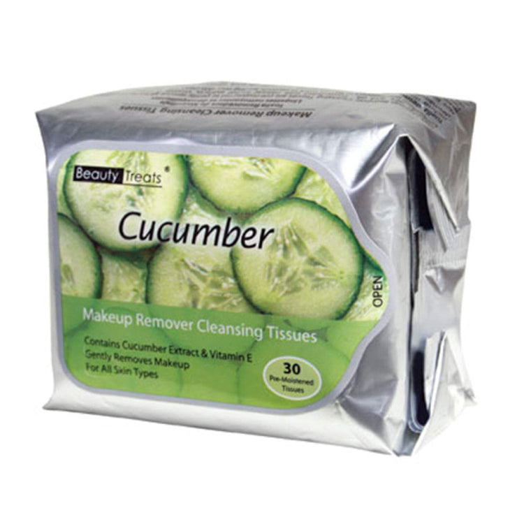 Beauty Treats Make Up Cleansing Tissues 30CT. CucumberMakeup RemoversBEAUTY TREATS