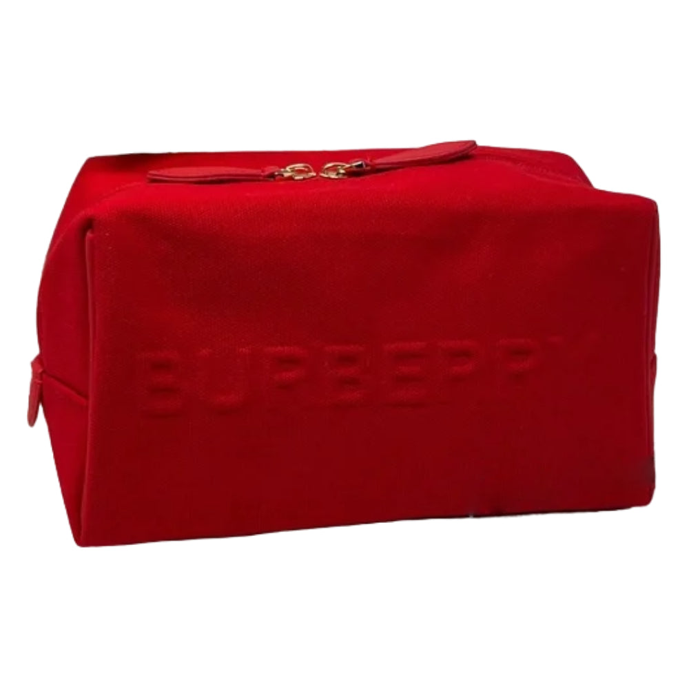 Burberry Embossed Red Cosmetic Bag