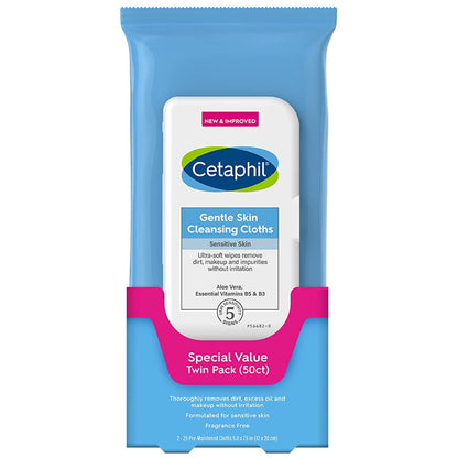 Cetaphil Gentle Skin Cleansing ClothsCETAPHILSize: 50 count