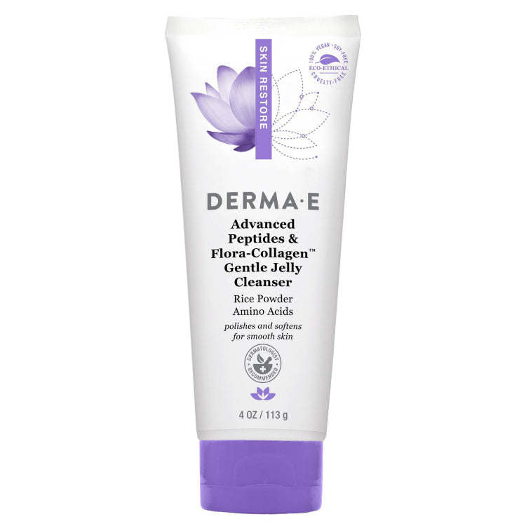 Derma E Advanced Peptides and Flora-Collagen Gentle Jelly Cleanser 4 ozDERMA E