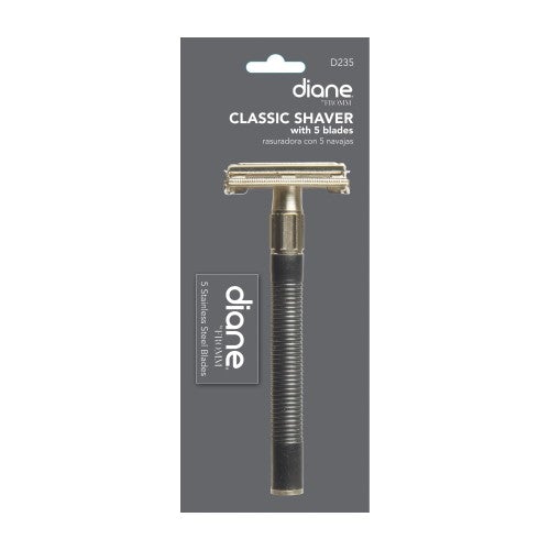 Diane Classic Safety Razor with 5 Blades - Image Beauty