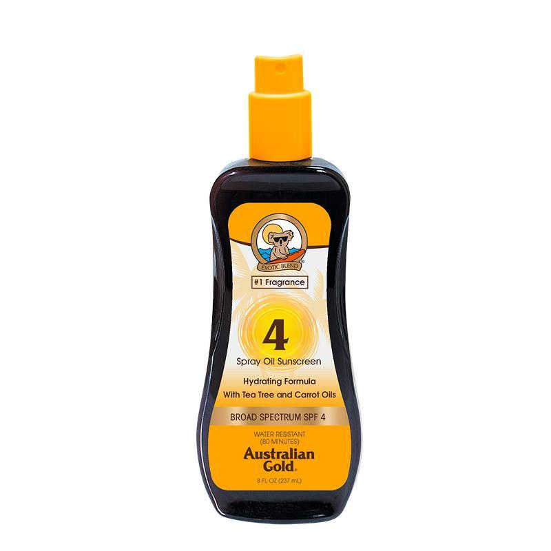 Australian Gold SPF 4 Spray Oil Sunscreen 8 ozSun CareAUSTRALIAN GOLD
