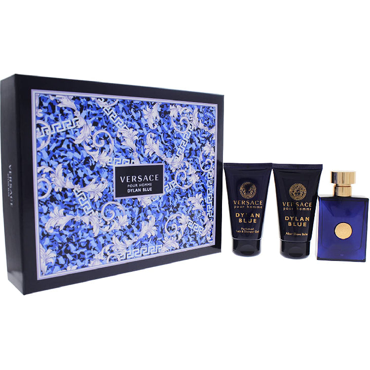 VERSACE DYLAN BLUE Versace for men 0.8 OZ New Gift Set