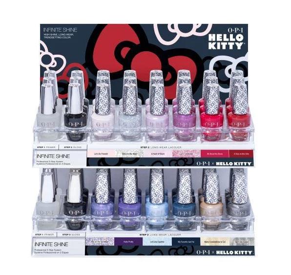OPI Infinite Shine Hello Kitty Holiday CollectionNail PolishOPIColor: L31 Let's Be Friends, L32 Glitter To My Heart, L33 A Hush Of Blush, L34 Let's Celebrate!, L35 All About The Bows, L36 A Kiss On The Chic, L37 Pile On The Sprinkles, L38 Hello Pretty, L3