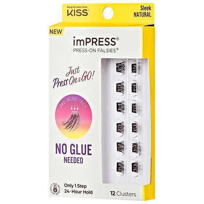 Kiss Impress Press On Lashes-Sleek Natural
