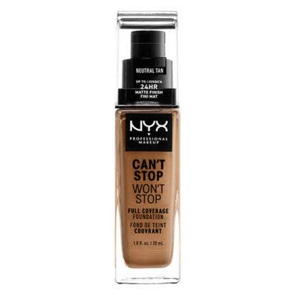 NYX Professional Can't Stop Won't Stop 24 Hour FoundationFoundationNYX PROFESSIONALColor: Neutral Tan