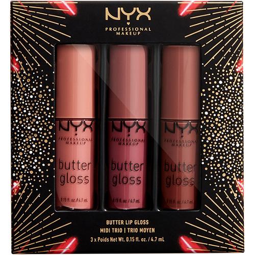 NYX Professional Love Lust Disco Butter Gloss Trio Holiday Lip SetLip GlossNYX PROFESSIONAL